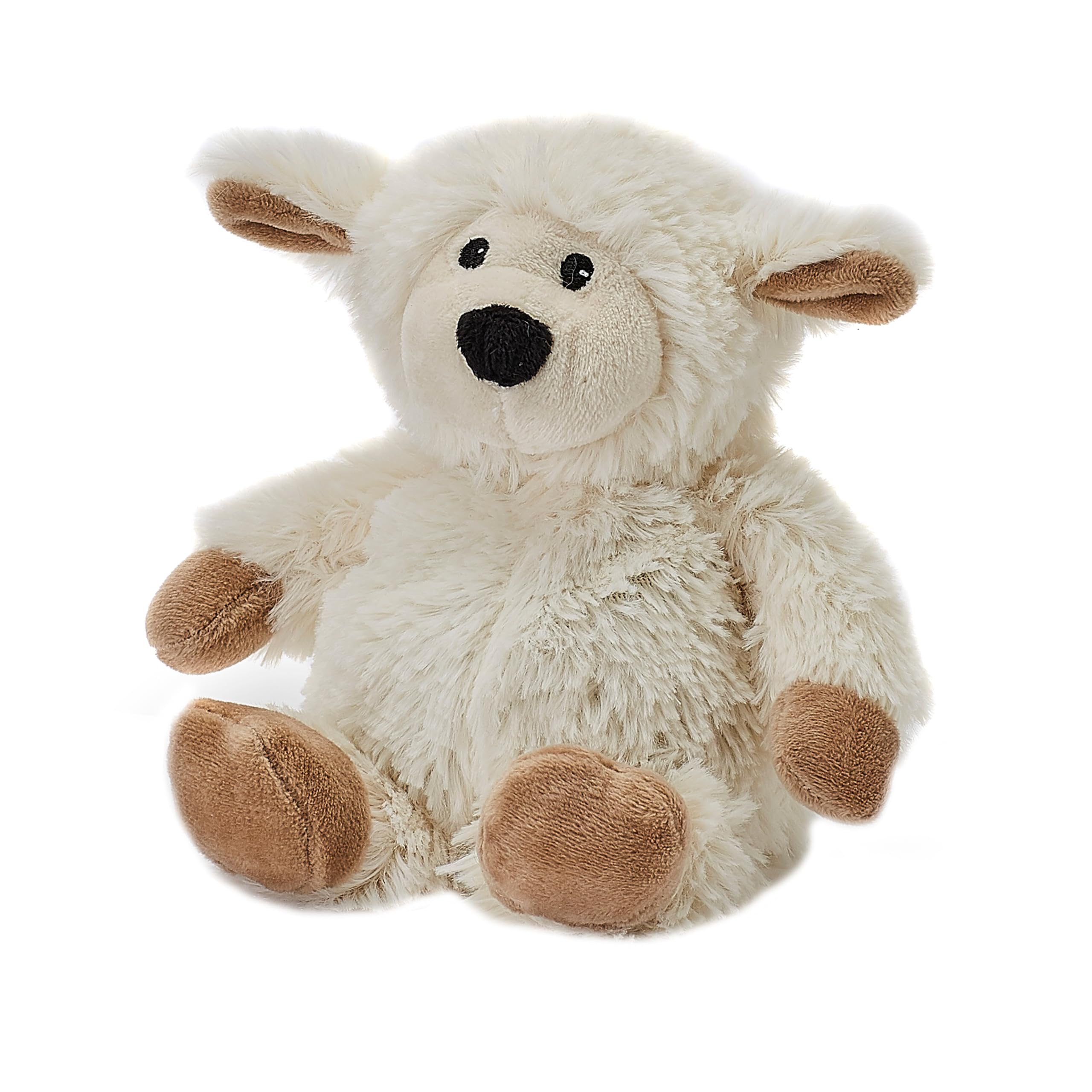 WarmiesJunior Sheep Plush Toy, Fully Heatable and Weighted Teddy Slightly Scented with French Lavender, Chill in The Freezer or Heat in Microwave, Soft Toy Heat Pad