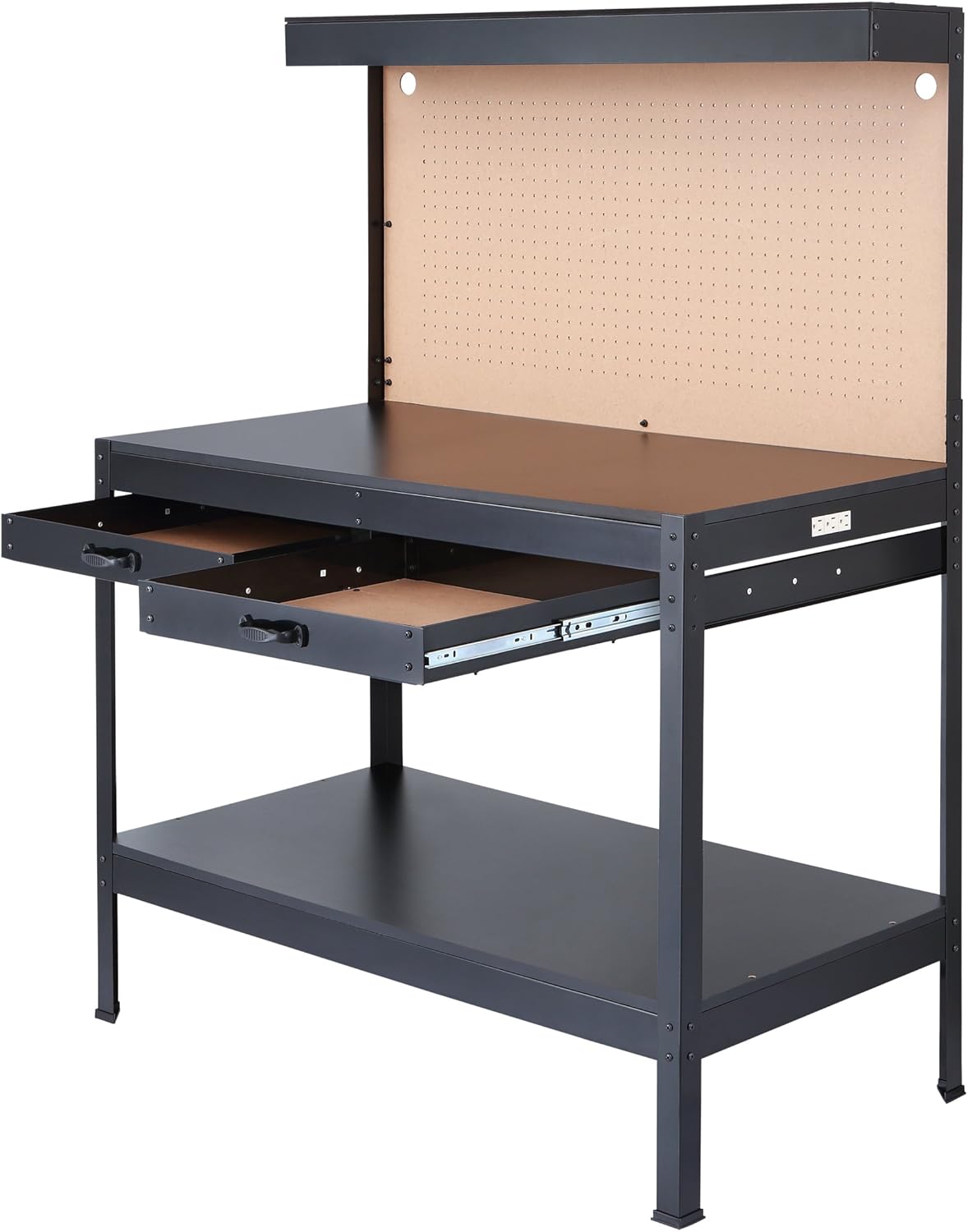 Olympia Tools Multi-Purpose Workbench With Light, 82-802,Black - - 