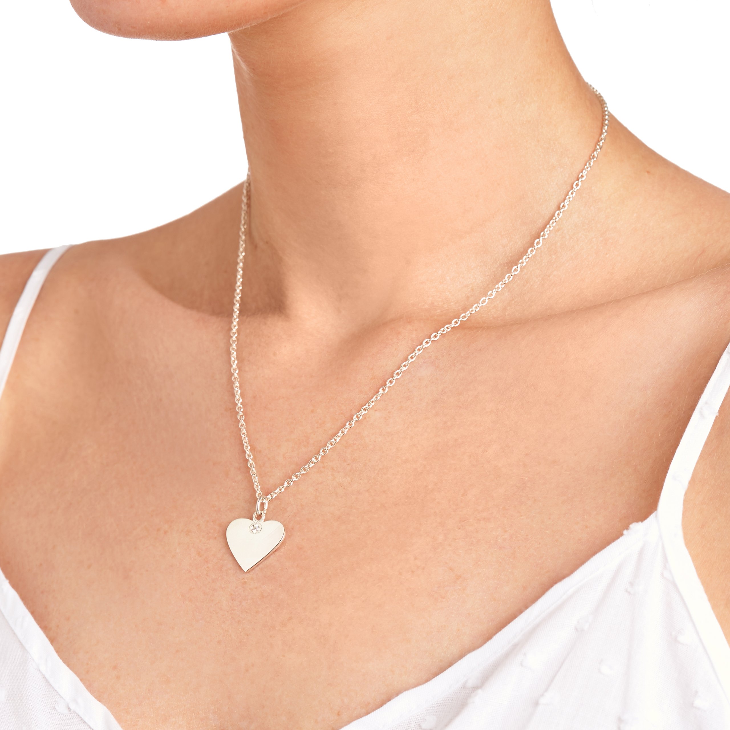Hals-Kette echt Silber 925 mit Gravur - Herz Namenskette, Geschenke für besondere Frauen