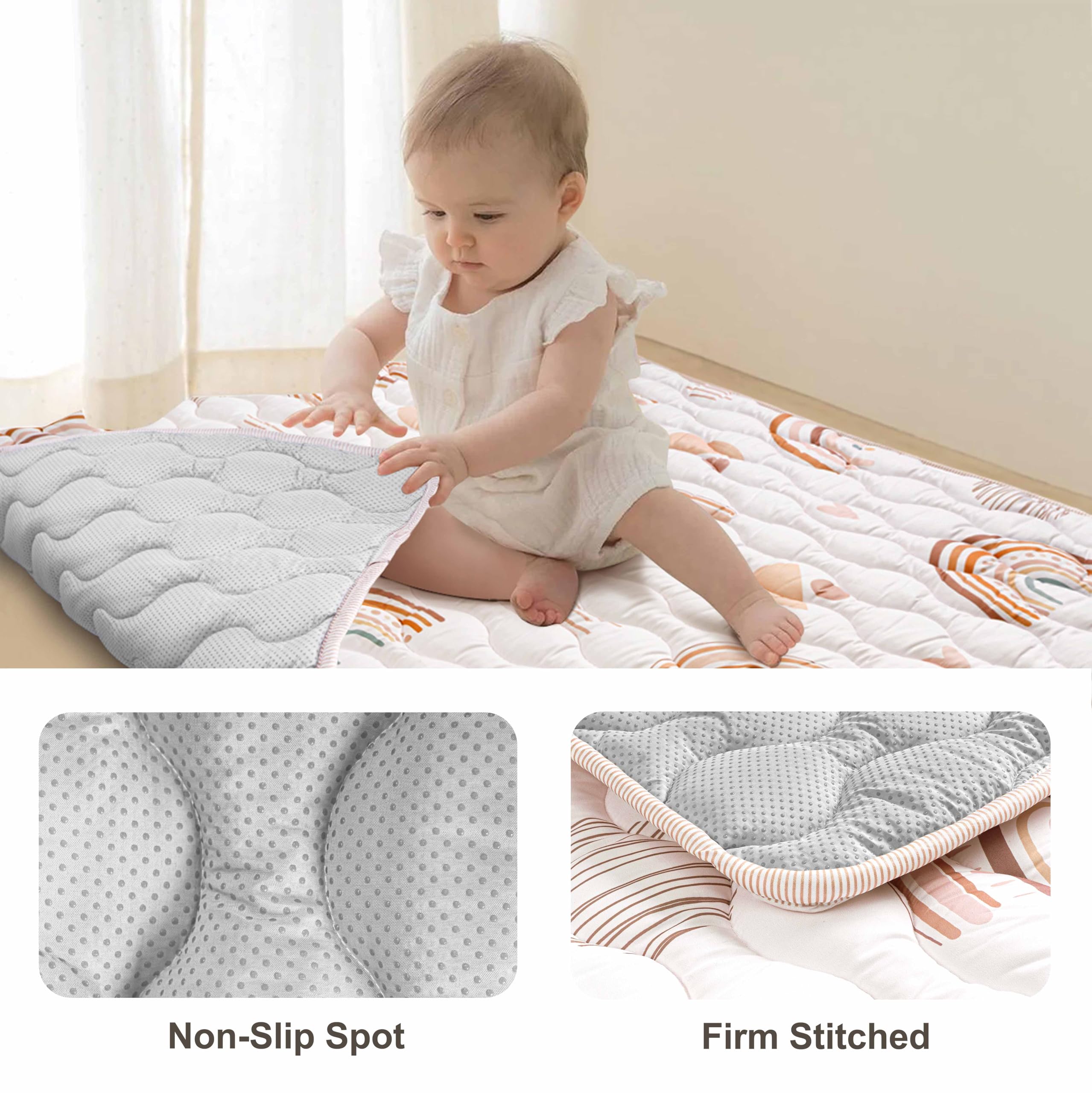 Primluna Baby Play Mat 127x127 cm, Ultra Soft Playmat with Non-Slip Backing, Machine Washable - Image 4