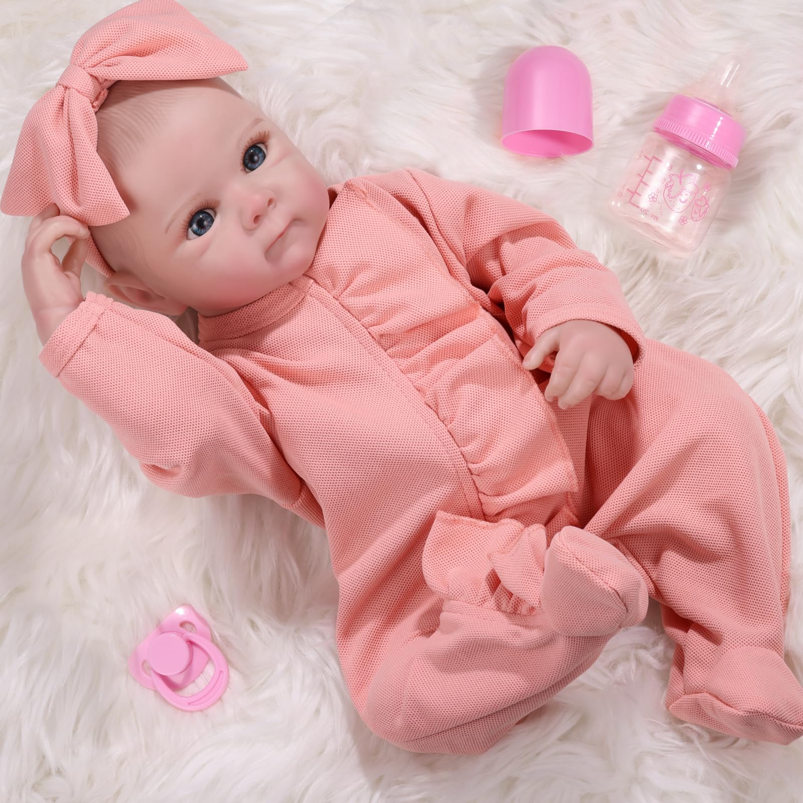 GAGAKU Bambola neonata reborn femmina, 45 cm bambole realistica bambola rinata con accessori