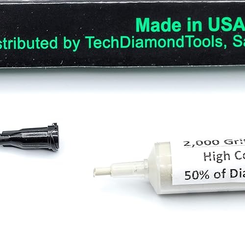 Miniatura 6 de TechDiamondTools Pasta de pulido compuesto de diamante de grano 2,000 de 4 a 8 micras para mármol, vidrio, metal, joyería, resina, plata cromada,