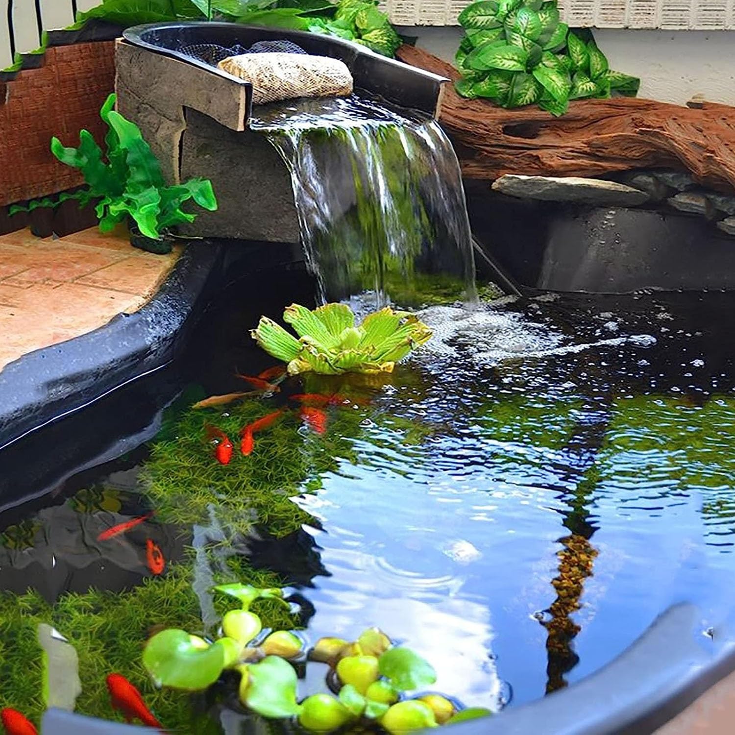 Revestimiento De Estanque Negro De HDPE, Lona para Estanque Duradero, Pond Liner 0.12mm Forro Lámina Flexible para Peces De Estanques, Fuentes, 3x7m 4x8m 5.5x10m 2x6m(Tamaño:3x3.0m)
