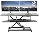 VIVO Black 42 inch Electric Desk Converter, DESK-VE42B 42" Black
