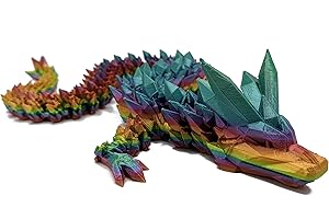 3D Printed Articulated Crystal Dragon (24"