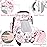 Pea Pod Car Seat Cover for Baby Girls, Floral Infant Car Seat Canopy Cover for Newborn, with 2 Layers Windows of Breathable Mesh/Fabric, 3D Minky Dot Backing, Ultra Soft & Comfortable
