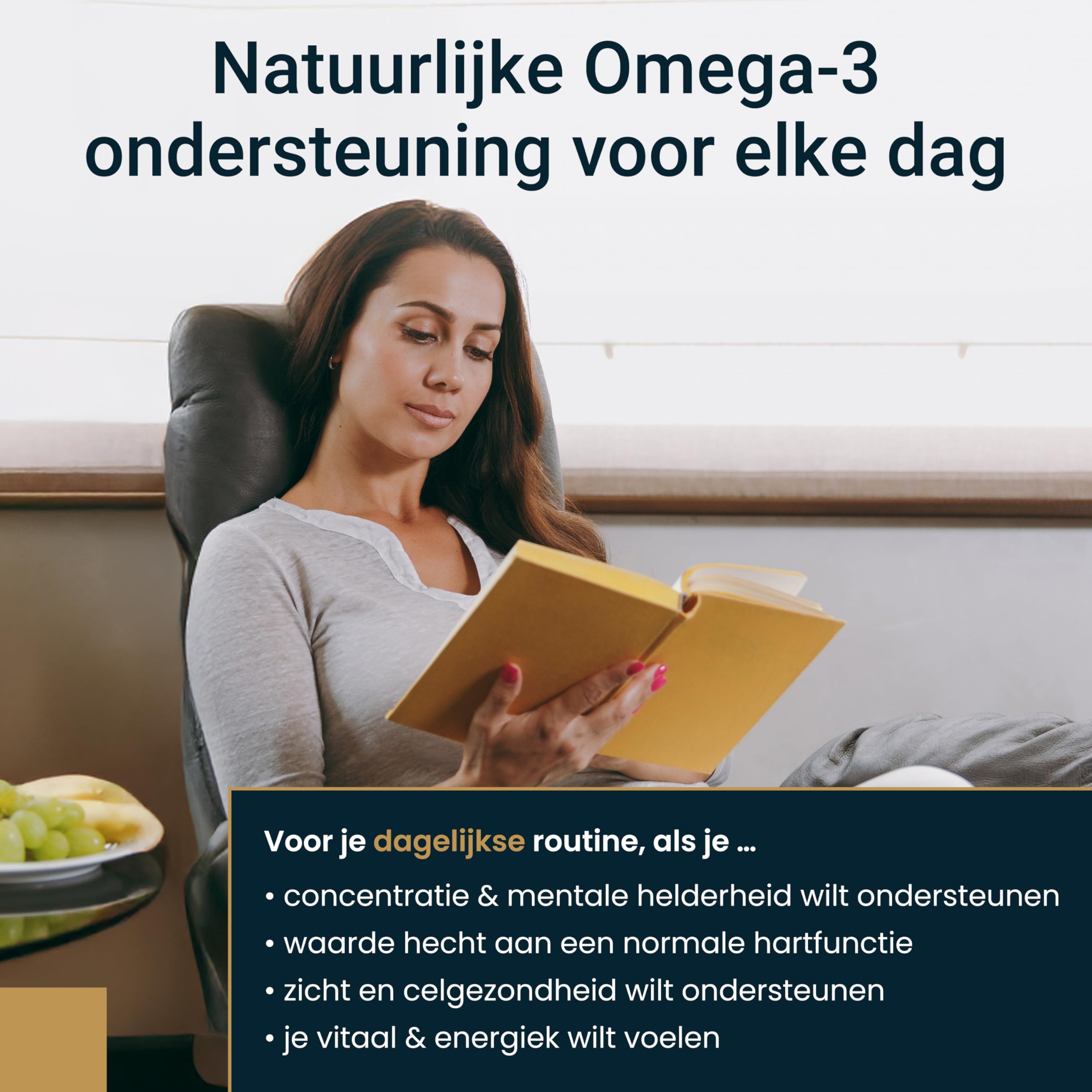 Omega-3 Huile de Poisson 2000mg - Hautement Dosé DHA & EPA - Sans Odeur de Poisson - 90 Capsules Softgel - Testé en Laboratoire - Soutient Cœur, Cerveau & Yeux