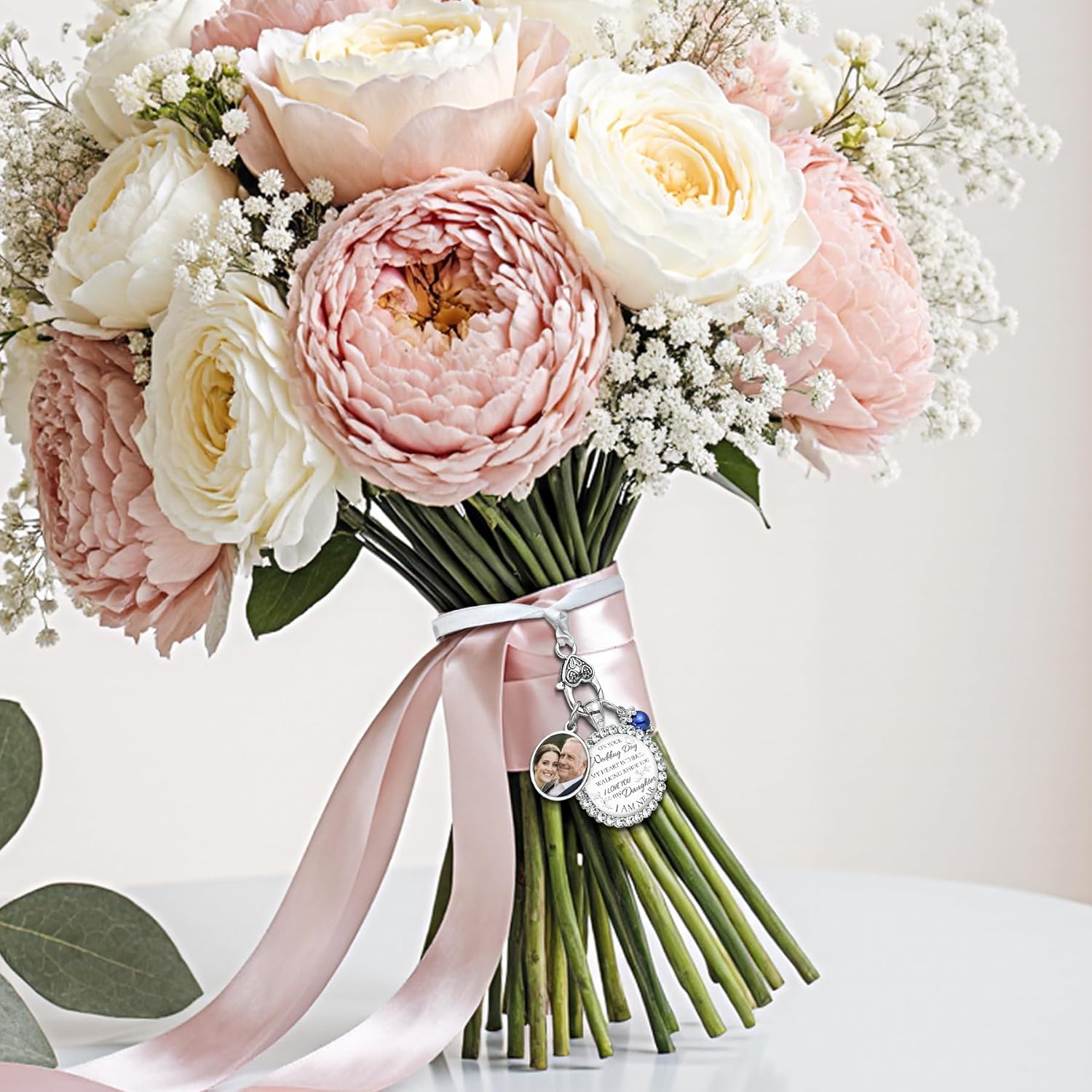 Wedding Bouquet Photo Charms Groom Boutonniere Pins For Bride Custom Pins Memorial Gifts Bridal Shower Graduation Bachelor Party Father Mother Men Women Lover - Image 3