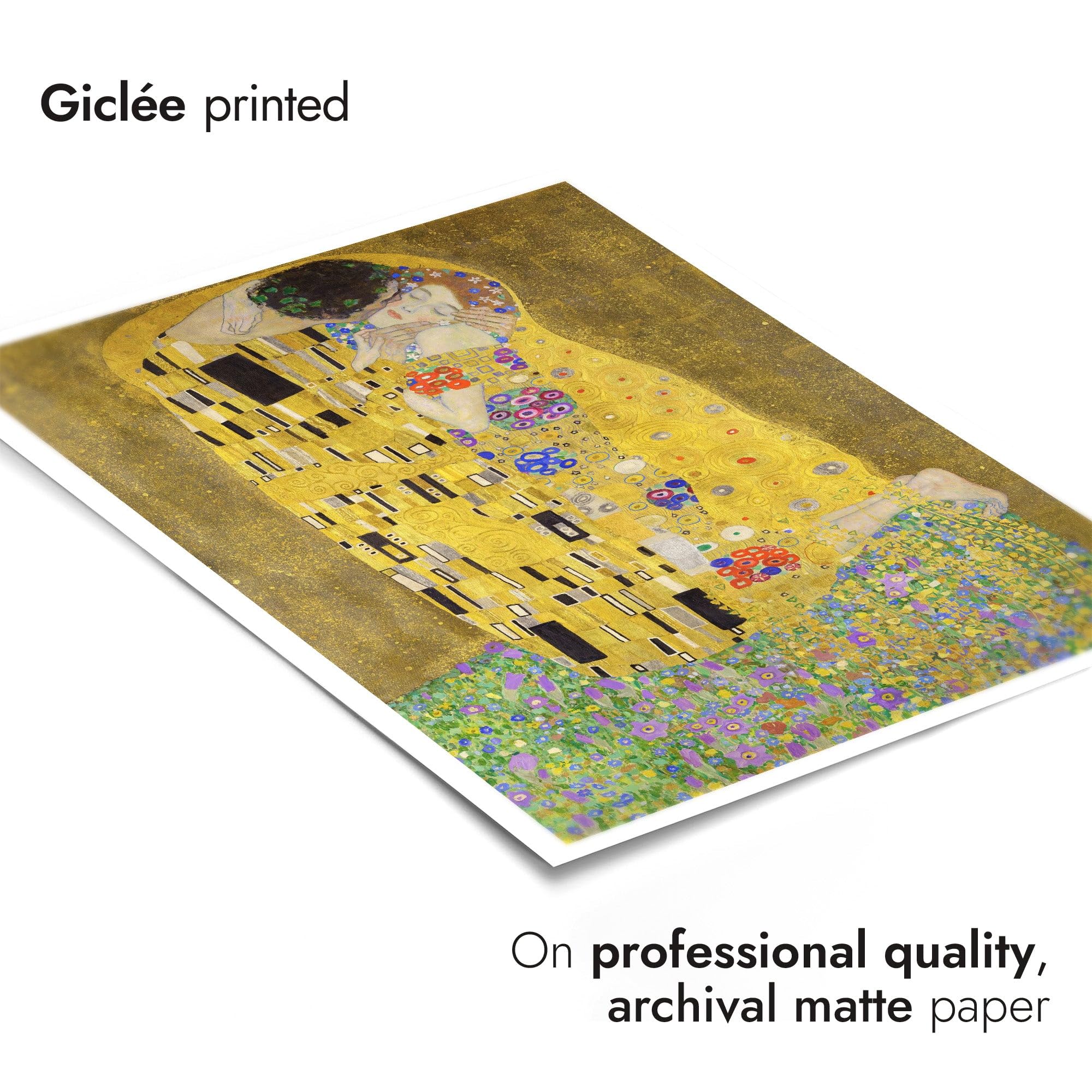 Animato The Kiss Gustav Klimt Poster, Classic Famous Oil Painting Print, Modern Art Nouveau Wall Art Home Decor - Image 3