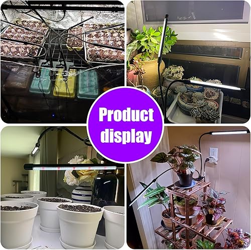 Miniatura 7 de Luces de cultivo de mejora con 168 LEDs, luces de planta con clip para plantas de interior, lámparas de crecimiento de plantas LED blancas+rojas de