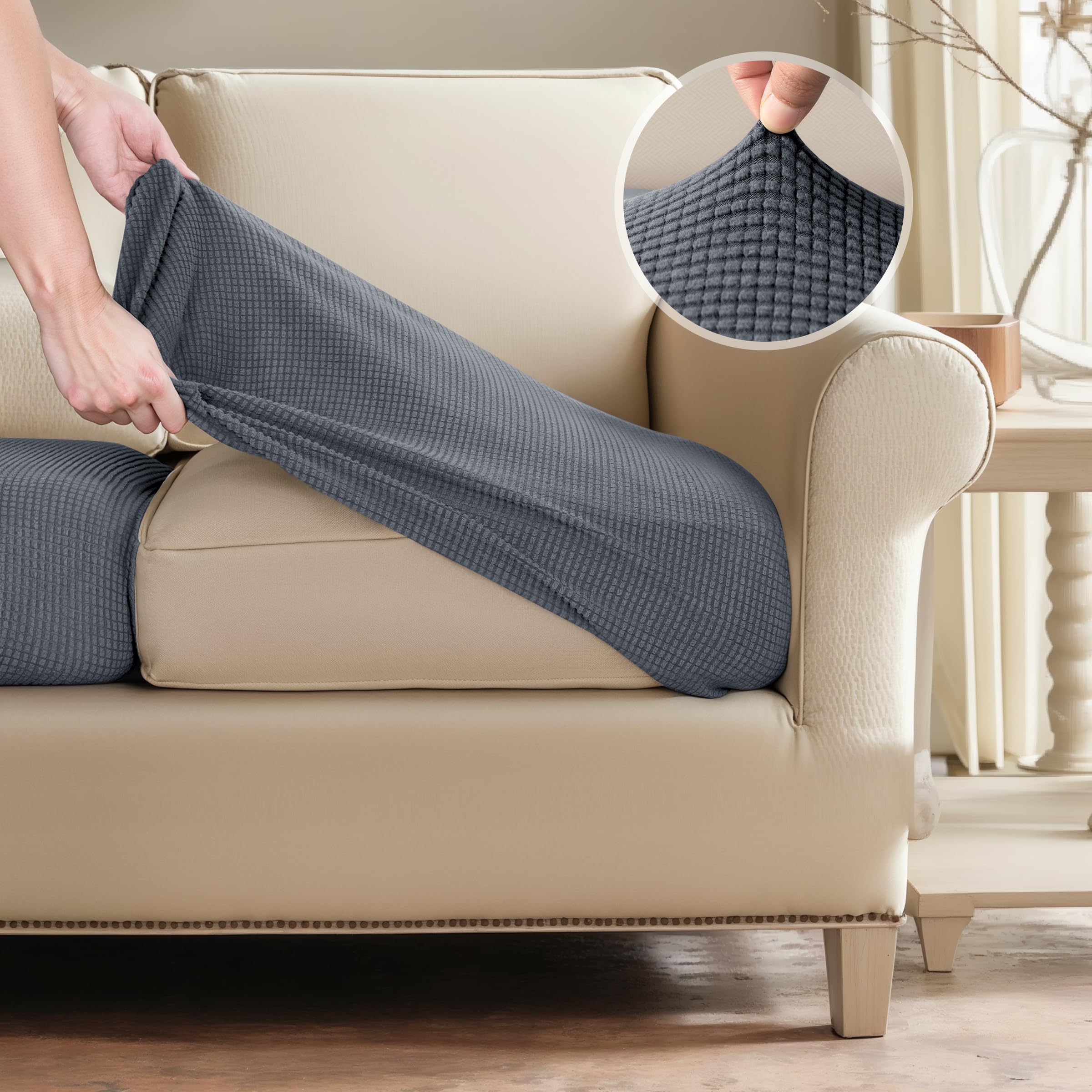 Amazon｜SUBRTEX ストレッチクッションカバー カウチクッション