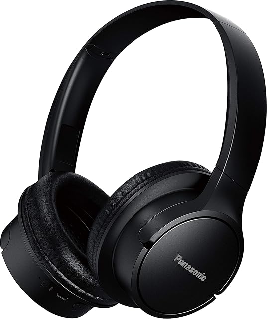 Panasonic RB-HF520BE-K Bluetooth Over-Ear Headphones (Voice Control, Wireless, Up to 50 Hours Battery Life) Black