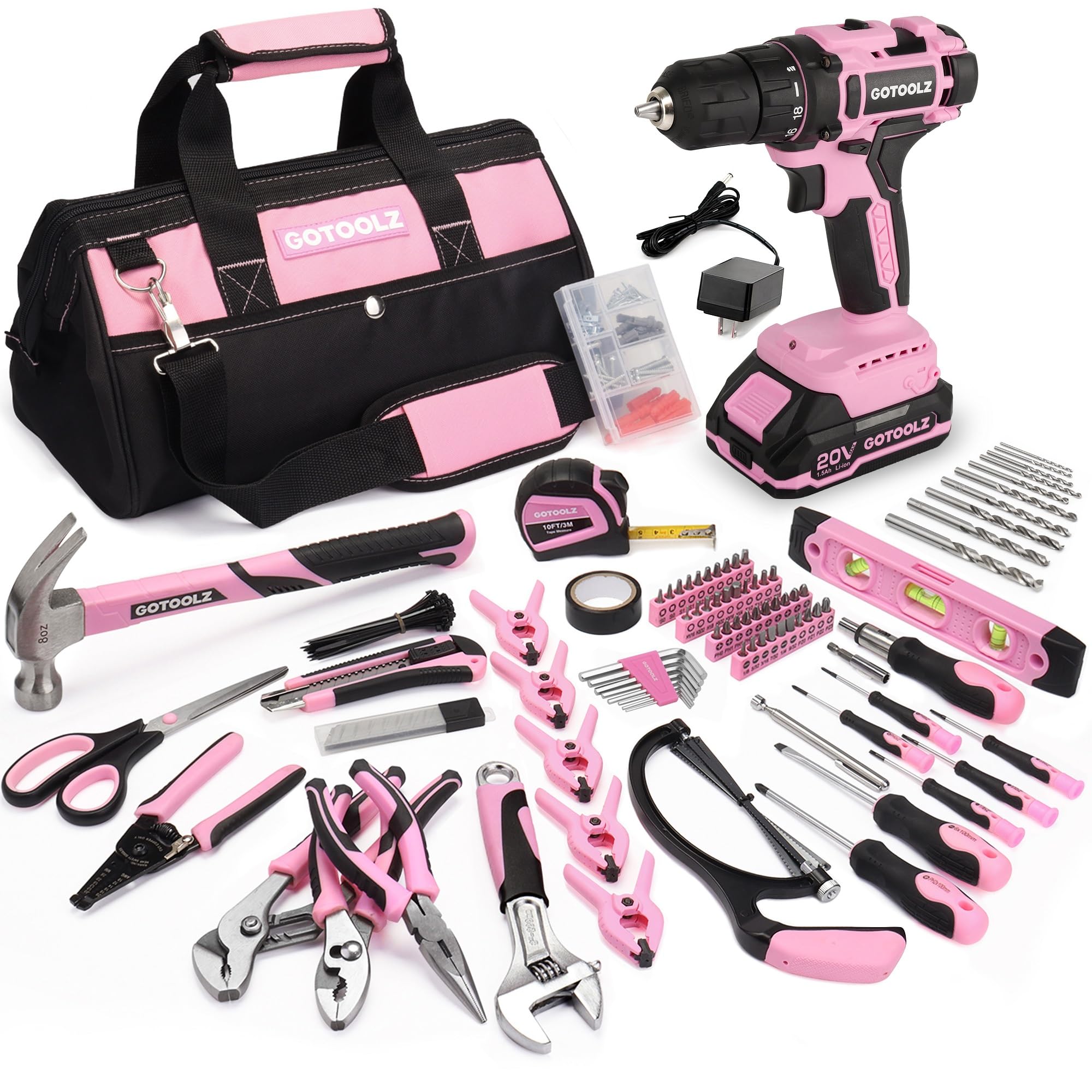 GOTOOLZ 293-Piece Cordless Drill Set