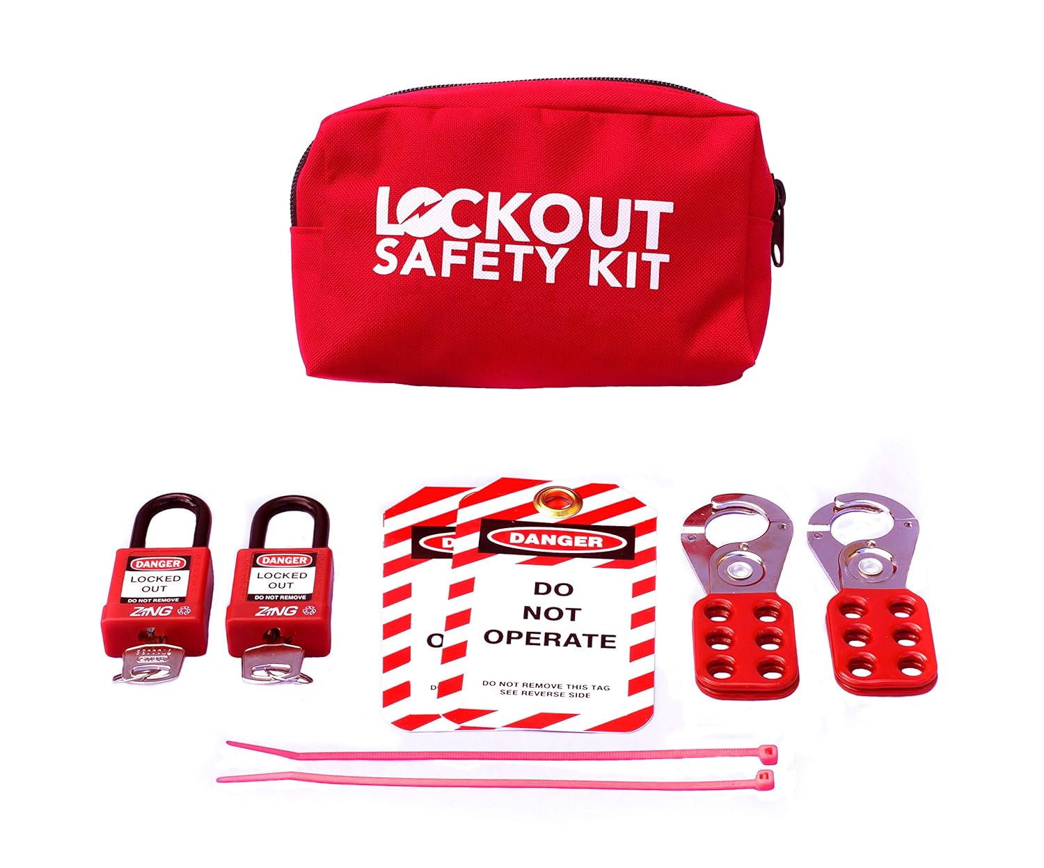 Zing Green Products 7575 Portable Electrical Lockout Pouch Kit, Economy