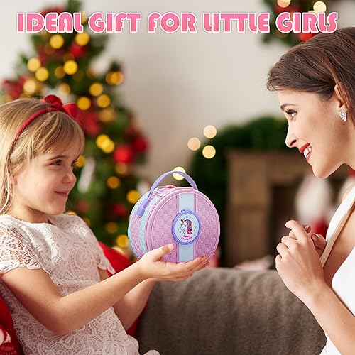 Miniatura 6 de Juegos de maquillaje para niñas  66 piezas de maquillaje para niños con estuche de tocador, juegos de maquillaje lavables y seguros para niñas de 3