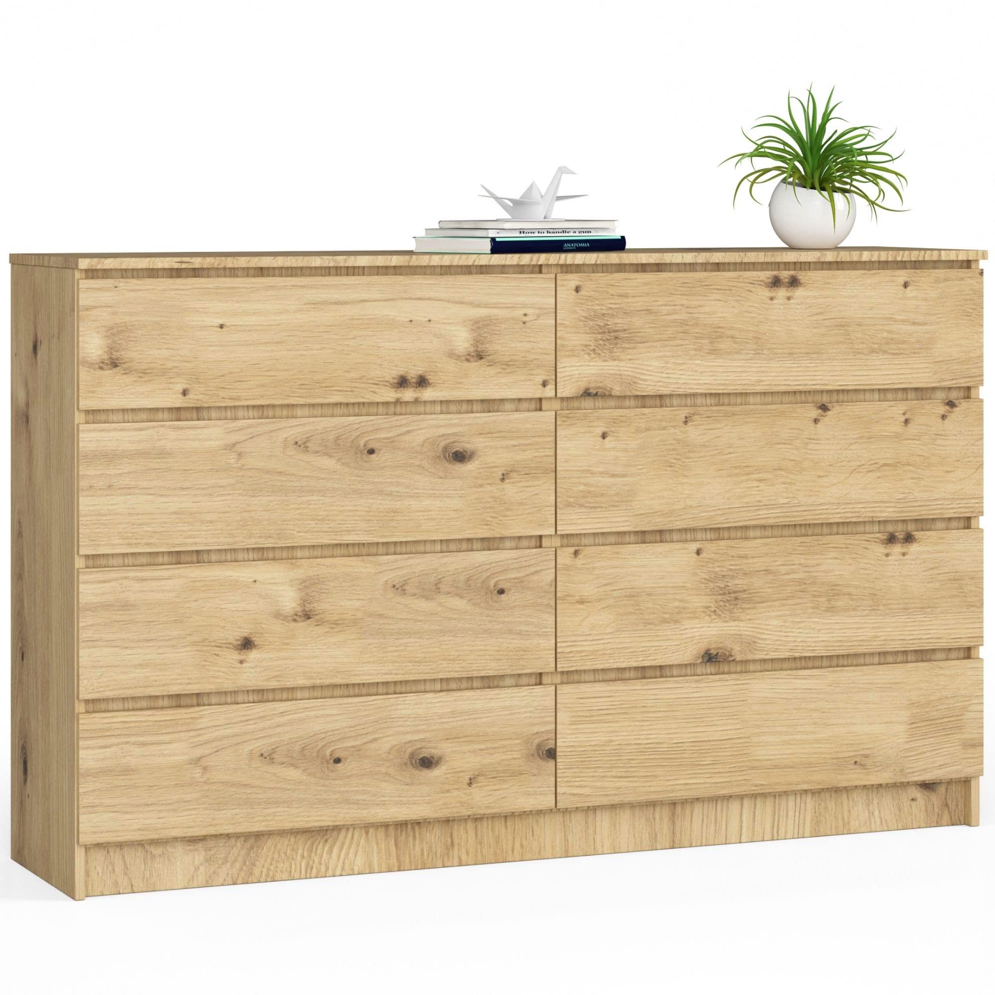 Kommode JERRY Weiß 80 cm 1 Tür 3 Schubladen Front Beton 2