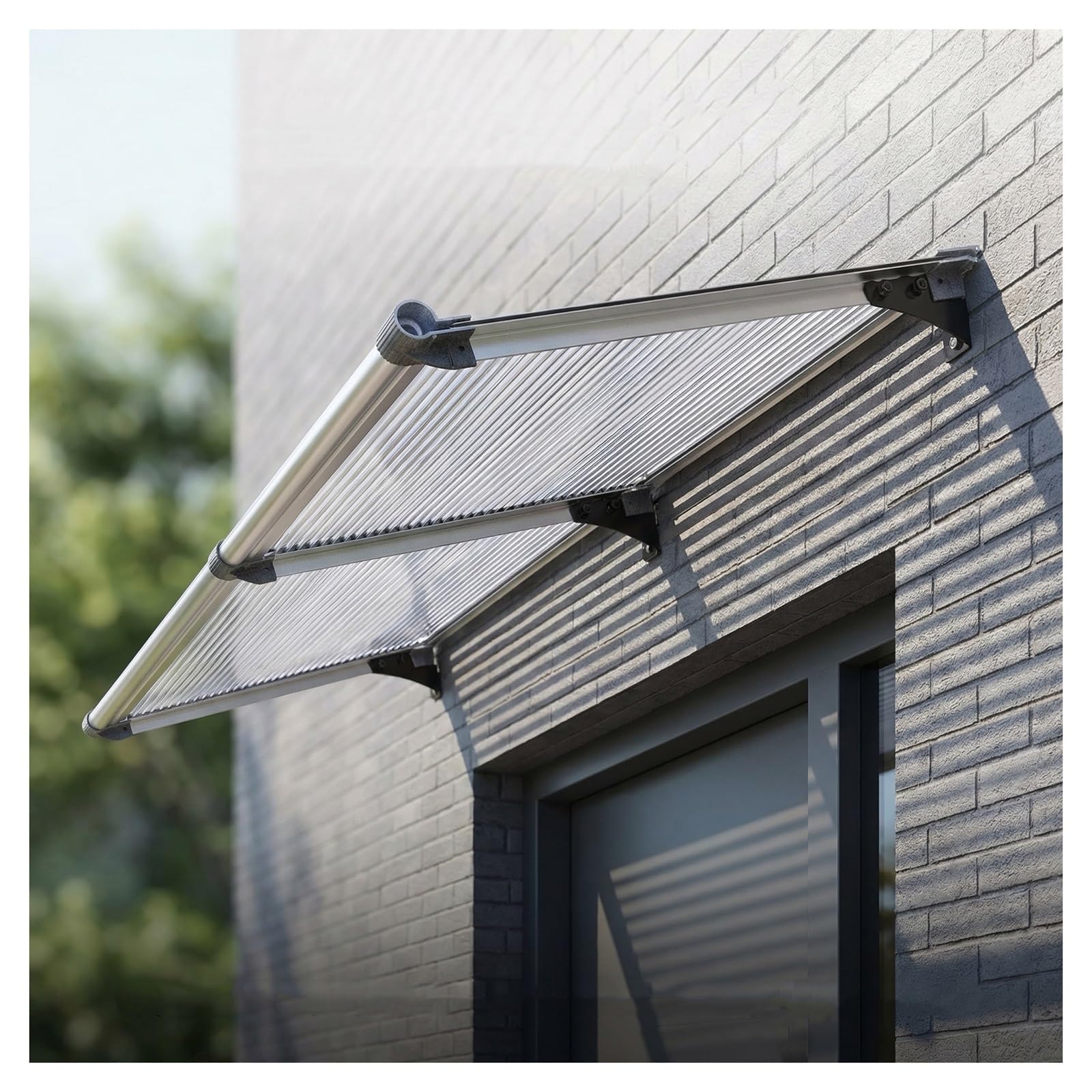 Auvent de porte d'entrée extérieur en polycarbonate pour balcon
