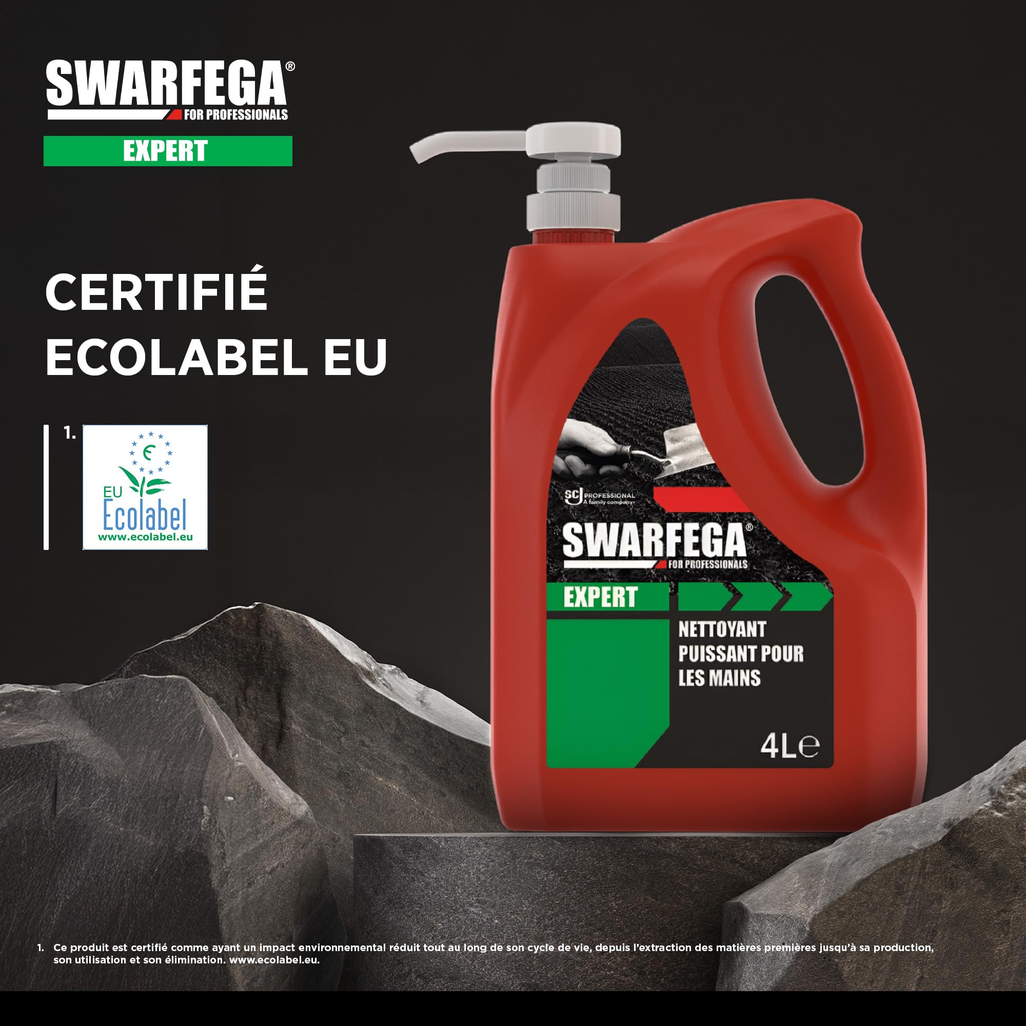 Swarfega Expert Nettoyant Mains Industriel – Élimine Huiles, Graisses et Salissures – Nettoyage en Profondeur – Formule Respectueuse de La Peau – Bidon 4 Litres – Réservé Usage Professionnel