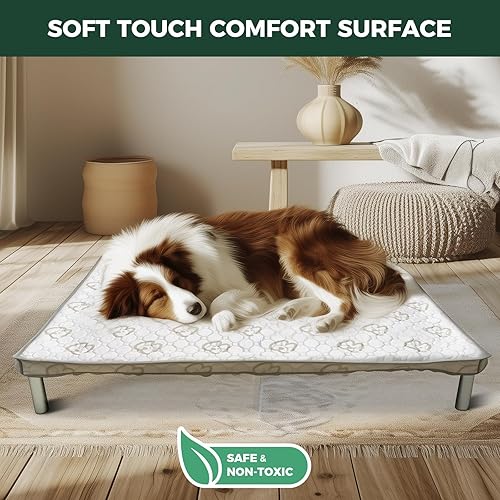 Miniatura 5 de FXW TitanNest - Cama elevada para perros a prueba de masticación, cuna elevada para uso en interiores, exteriores y campamentos, cama refrescante