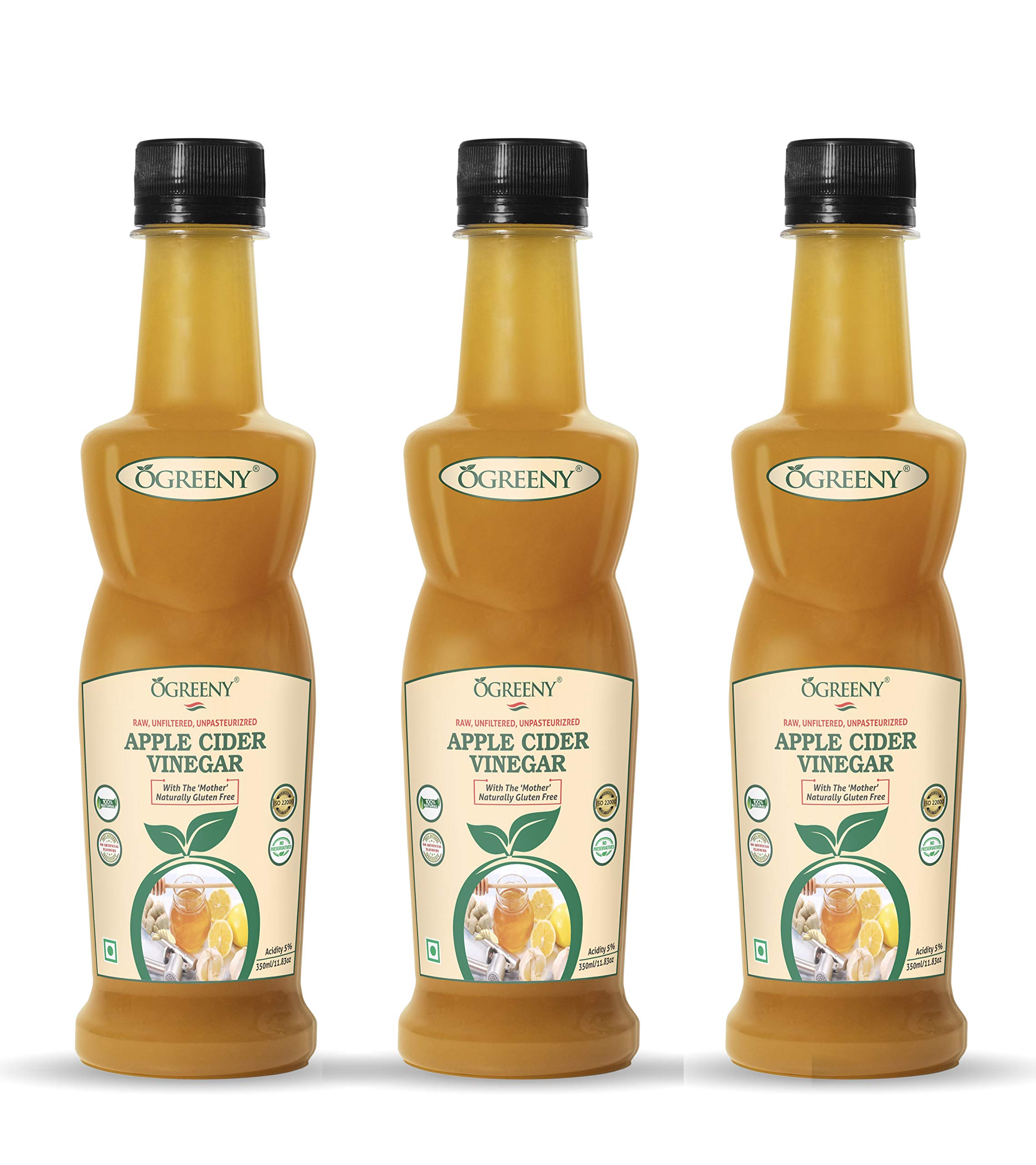 OGREENY Apple Cider Vinegar with Mother Organic for Weight Loss 350 ml (Pack of 3) (B07T7K2CMK) Amazon Price History, Amazon Price Tracker