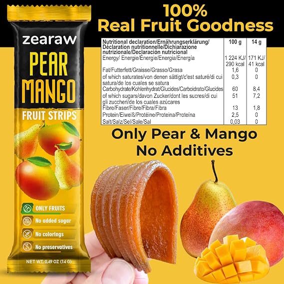 30 Fruit Leather Jerky Strips Variety Pack Kids and Adults Healthy Snacks