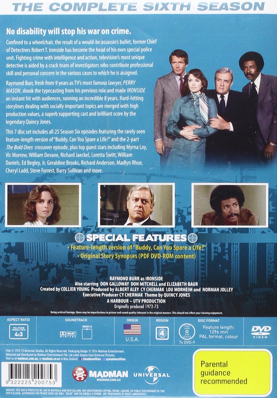 Ironside (Complete Season 6) - 7-DVD Set ( Ironside - Season Six (The Raymond Burr Show) )