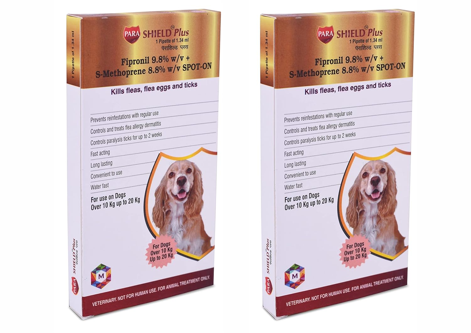 Spot On for Dogs Solution for The Prevention and Treatment of Flea, Tick, and Chewing Lice Infestations – Pack of 2