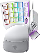 Razer RZ07-03110200-R3M1 Tartarus Pro Left Hand Keypad, 20 Analog Operation Switches, Scroll Wheel, 8-Way Thumb Pad, 32 Customizable Keys, Color: Mercury White