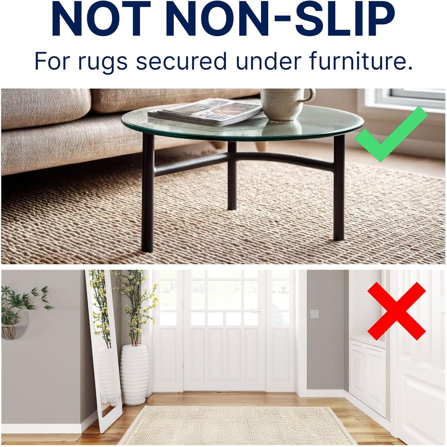 RUGPADUSA, 6'10" x 9'10", 100% Felt Rug Pad (3/8" Thick), Safe for All Floors, Low-VOC, Made in the USA, 2-Year Warranty
