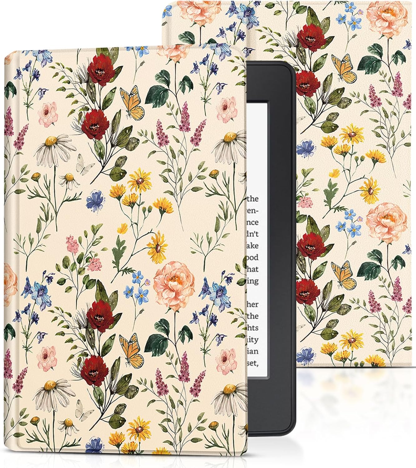 Wazzasoft for Kindle Paperwhite 10th Generation Case 2018 Release 6" for Women Girls Kids Boys Men Folio Cover Cute Design Black Unique Teen for Kindle Paperwhite 2018 Case 6 Inch PQ94WIF
