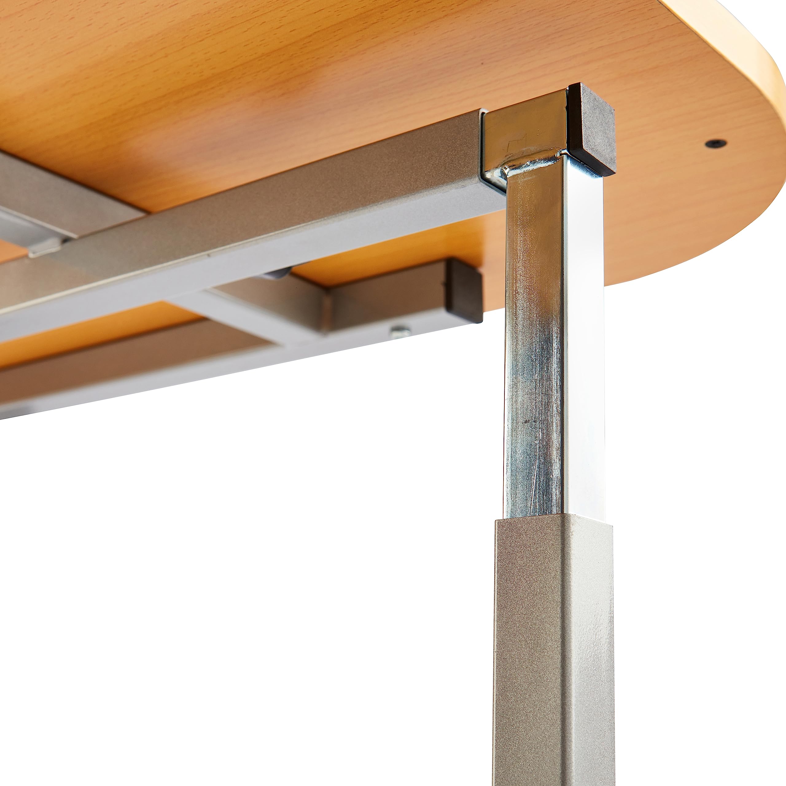 Mesa curvada sobre la cama y la silla, altura y anchura ajustables con ruedas con cerradura