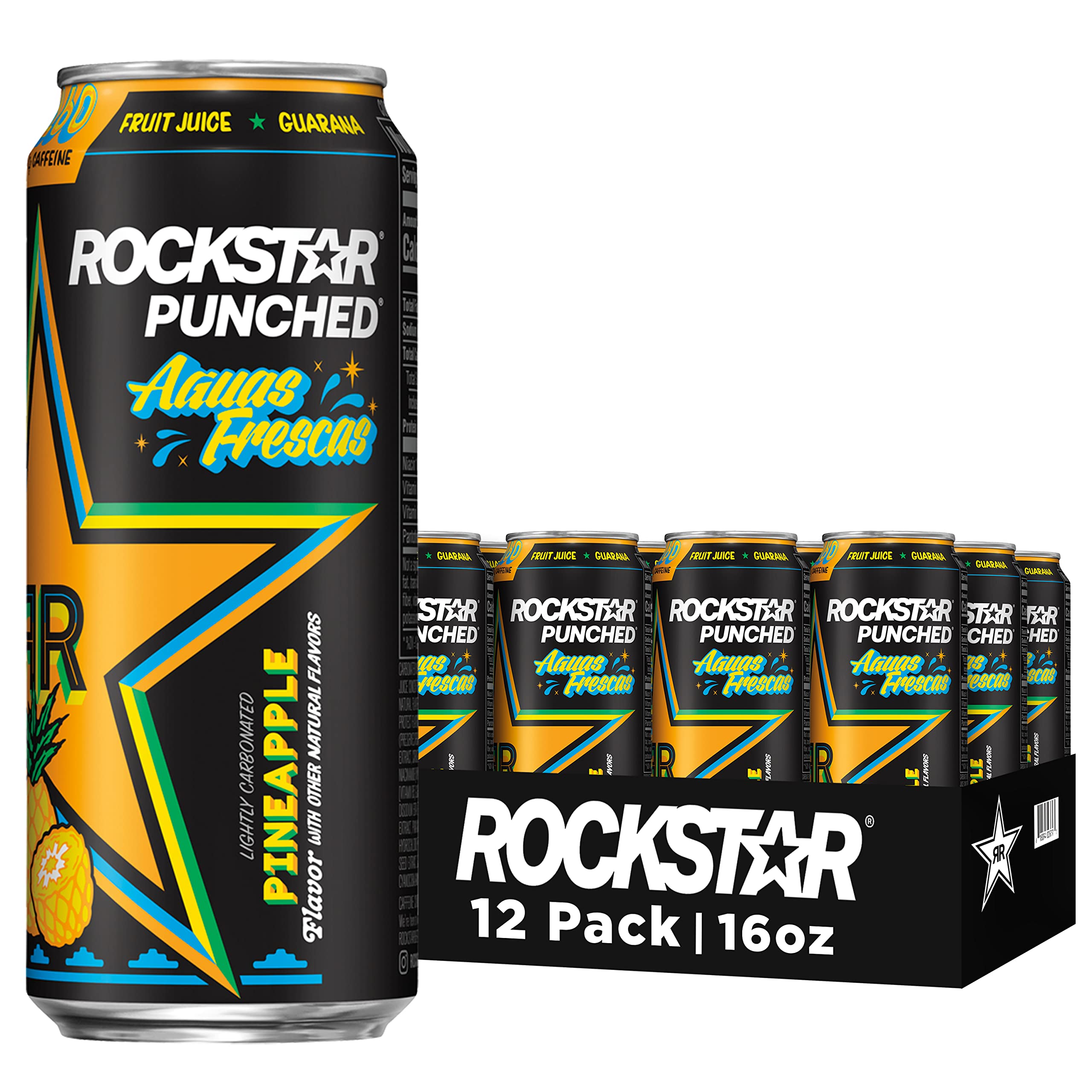 Rockstar Energy Drink, Punched Aguas Frescas Limited Edition, Pineapple
