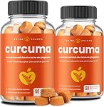 Gummies curcuma pour adultes & Enfants avec Ginger & Extrait de poivre noir 95% Curcuminoides , Soutien Conjoint Végétalien Naturel Curcumin 60 Suppléments de gummy tumériques (2-Pack)