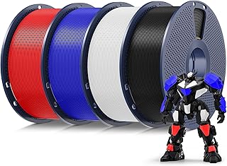 SUNLU 4kg PLA 3D Printer Filament Bundle Multicolor, Neatly Wound PLA Filament 1.75mm ±0.02mm, Individually Vacuum Packed,...