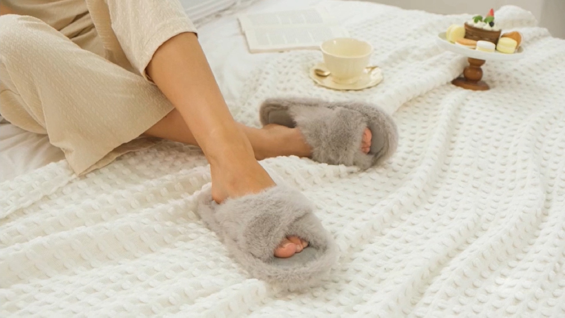 Chantomoo Pantofole da donna in memory foam, comode pantofole da