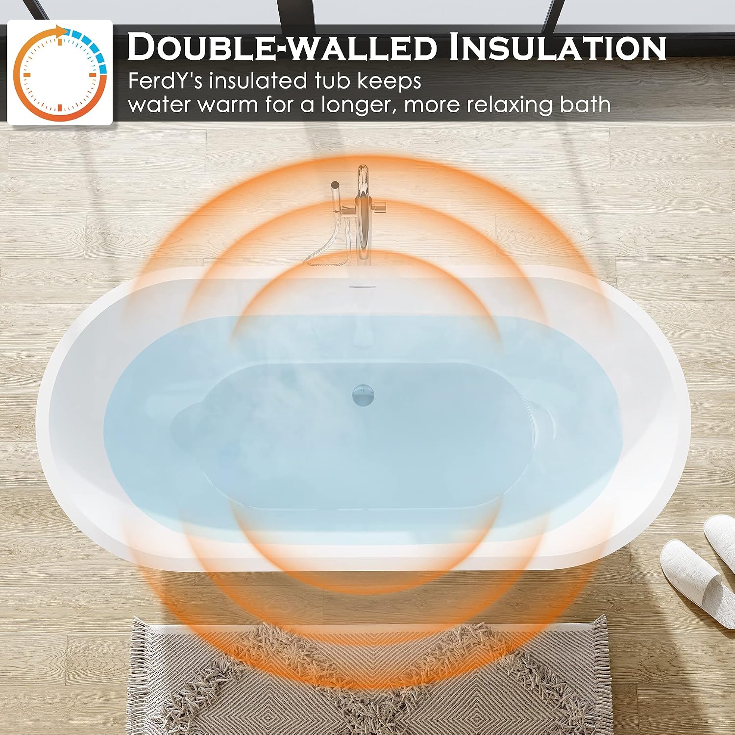 Onе-Dау Sаlе: Uр tо 50% оƒƒ FerdY Bali 59 Acrylic Freestanding Bathtub, Gracefully Shaped Freestanding Soaking Bathtub, Toe-Tap Chrome Drain and Classic Slotted Overflow Included, Glossy White, cUPC Certified Bеѕt Dеаl FerdY Bali 59 Acrylic Freestanding Bathtub, Gracefully Shaped Freestanding Soaking Bathtub, Toe-Tap Chrome Drain and Classic Slotted Overflow Included, Glossy White, cUPC Certified