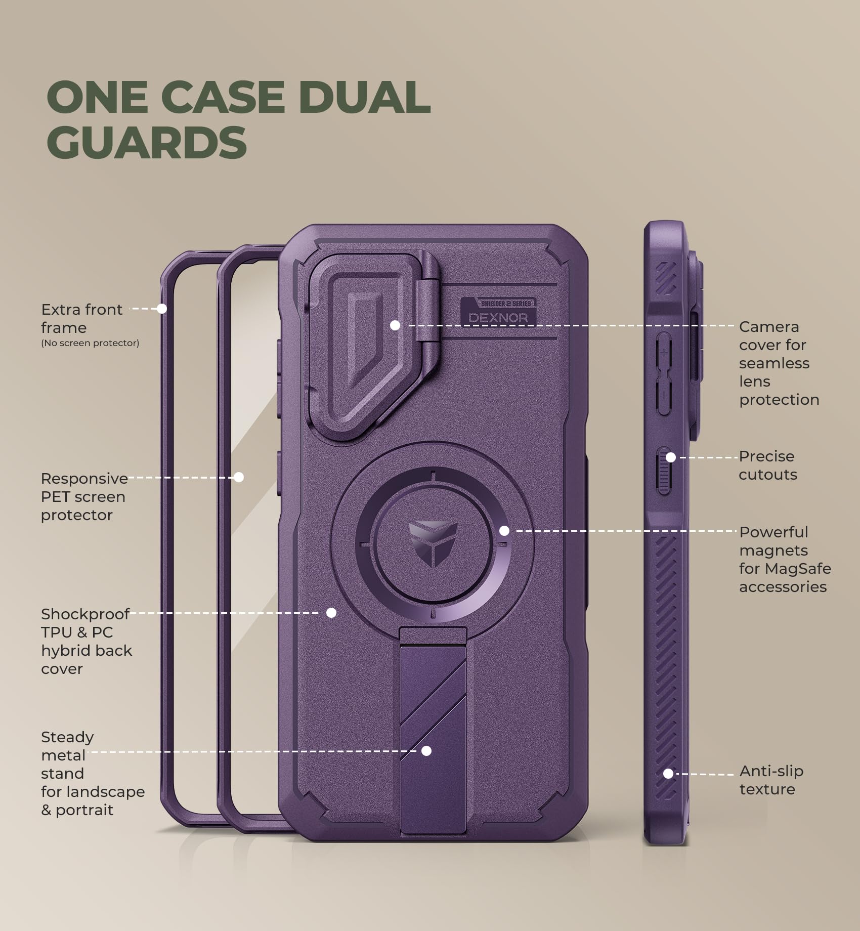 Dexnor Funda para Samsung Galaxy S26 FE, compatible con MagSafe