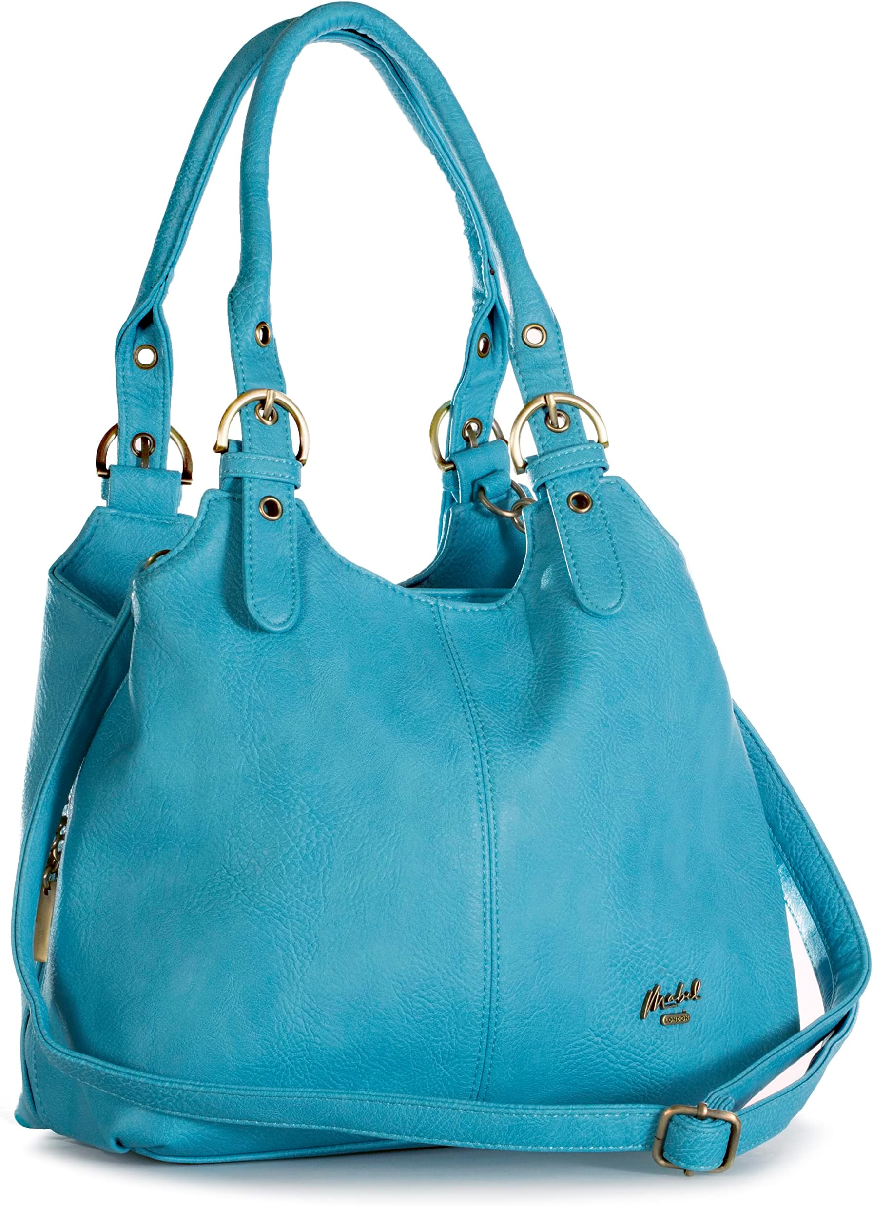 Mabel London Shoulder Bag for Women – Faux Leather Lightweight Crossbody Handbag – Vegan Everyday Handbag with Zipped Compartments – Ideal for Work, Travel & Casual Outfits