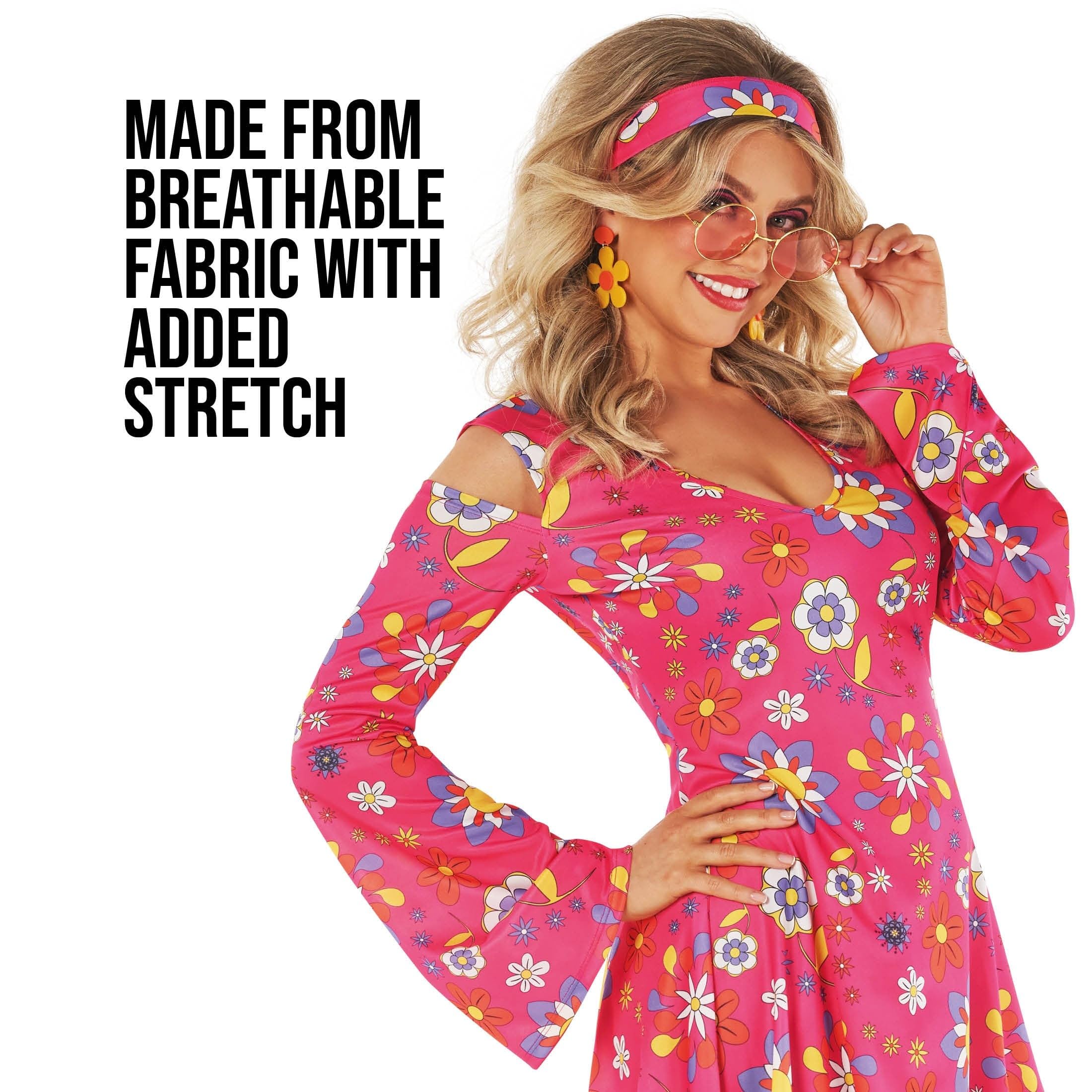 Morph Vestito Hippie Donna, Vestiti Hippie Donna, Vestito Carnevale Donna Hippie, Costume Carnevale Donna Hippie, Vestiti Donna Anni 70, Vestiti Anni 70 Donna Per Festa A Tema
