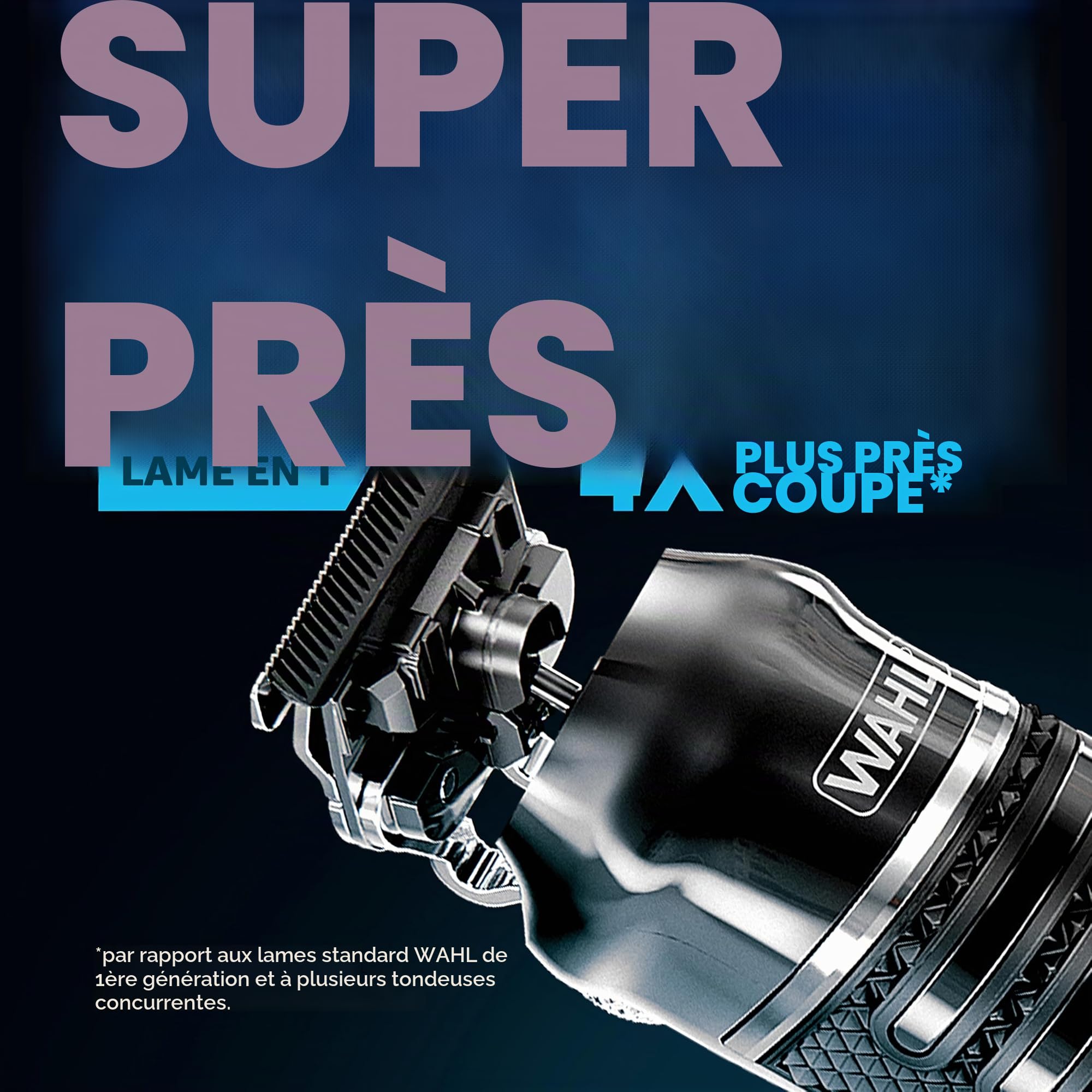 Wahl Pro Series High Visibilty Tondeuse, lame de coupe rapprochée, Lithium-Ion, tondeuse à barbe entièrement lavable, kit de toilettage, têtes interchangeables, sans fil, coupe près de la peau