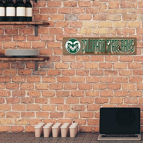 Vista 198 de Rico Industries Letrero de plástico de la NCAA de plástico de 4 x 16 pulgadas Alternativo