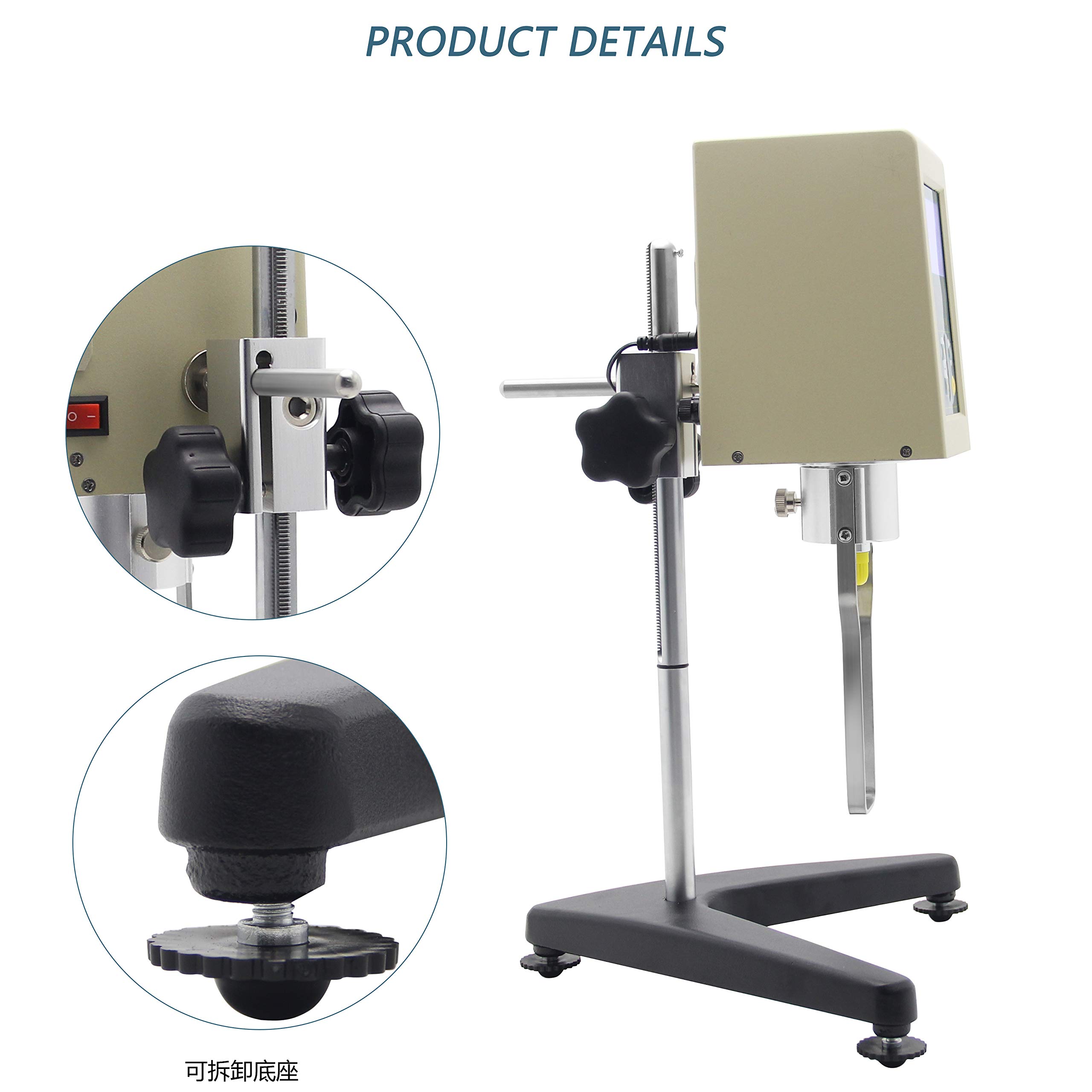 Medidor de fluido de viscosidad con visor giratorio de pantalla digital 220 V/110 V