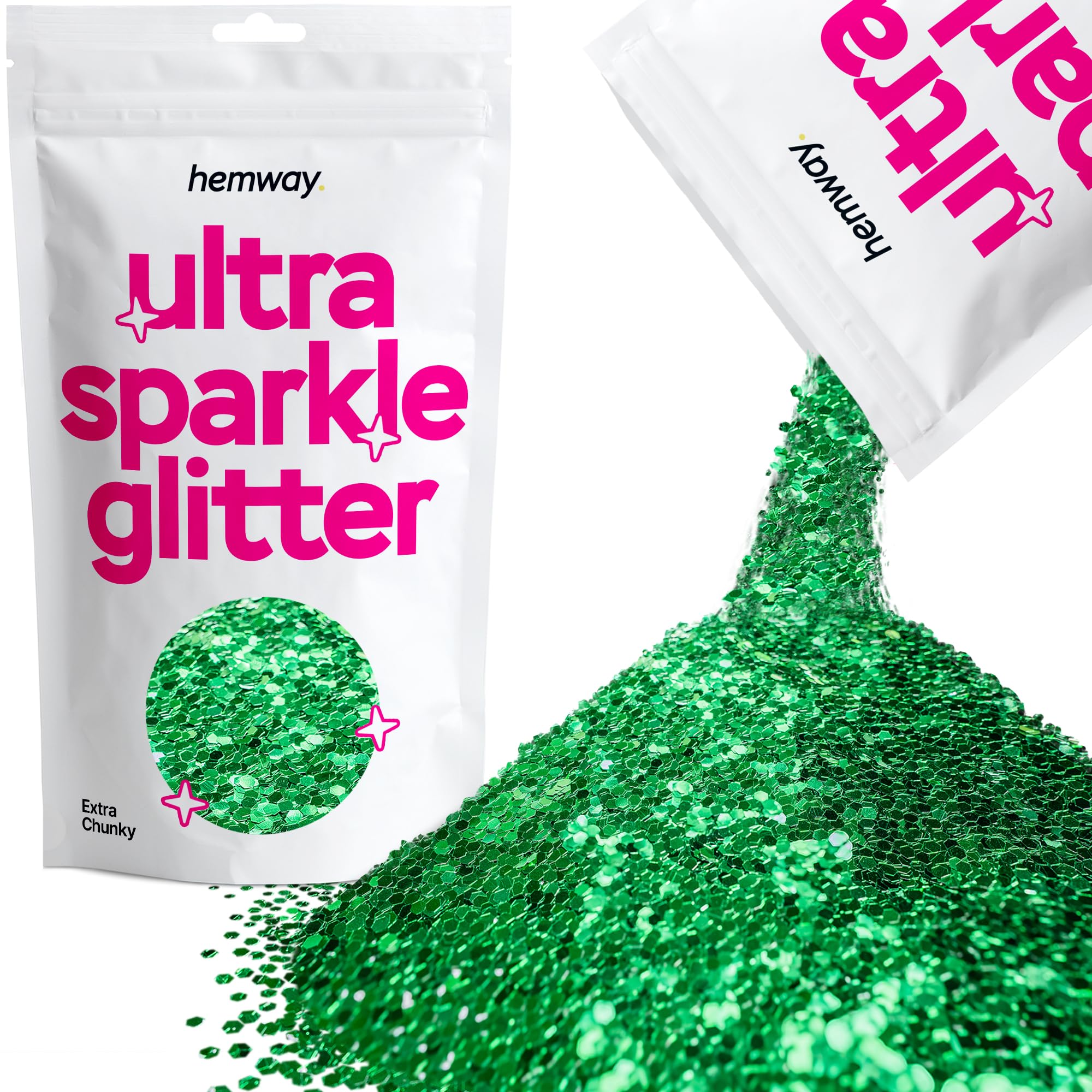 Hemway Ultra Sparkle Glitter Baby Pink Iridescent 100g Fine | Glitter for Arts & Craft, Makeup, Nail Art, Crafting, Card Making, Sparkle Decoration — view 20