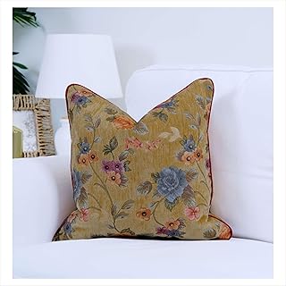 Vintage Floral Tapestry Pillow Cover – Multiple Sizes & 30 Color Piping ...