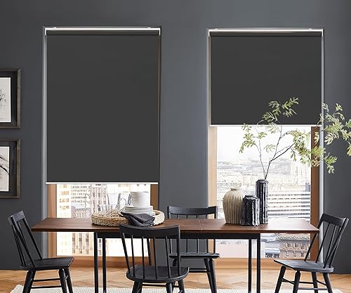 Miniatura 5 de LazBlinds Persiana enrollable sin cordón, persianas opacas de parada libre para ventanas, aislamiento térmico, protección UV, impermeable, persianas