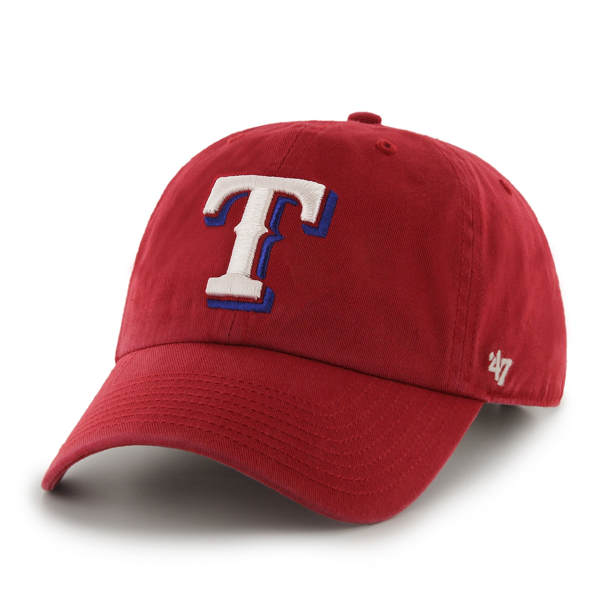 47 MLB Texas Rangers Men's Clean Up Cap, Red