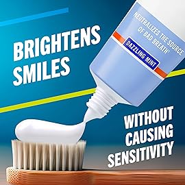 TheraBreath Whitening Toothpaste, Gentle Peroxide-Free Teeth Whitening in 1 Week (3), with Fluoride for Anticavity Protection, Dazzling Mint, 4 Oz, 2-Pack