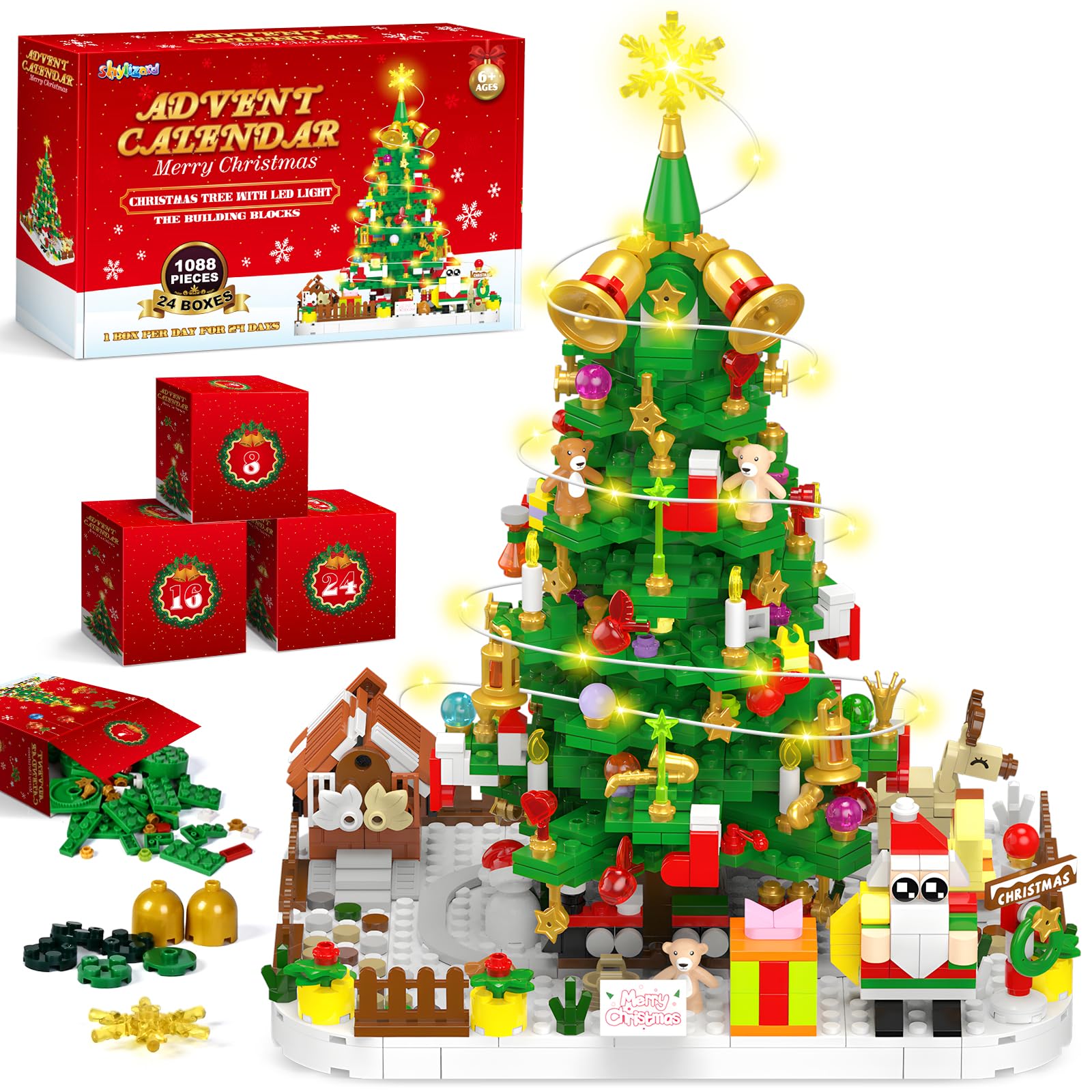 Amazon.com: Advent Calendar 2025 Adult, 1088 Pieces Christmas Tree