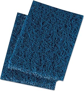 Boardwalk 188 Extra Heavy-Duty Scour Pad, 3 1/2 X 5, Blue/Gray, 20/Carton