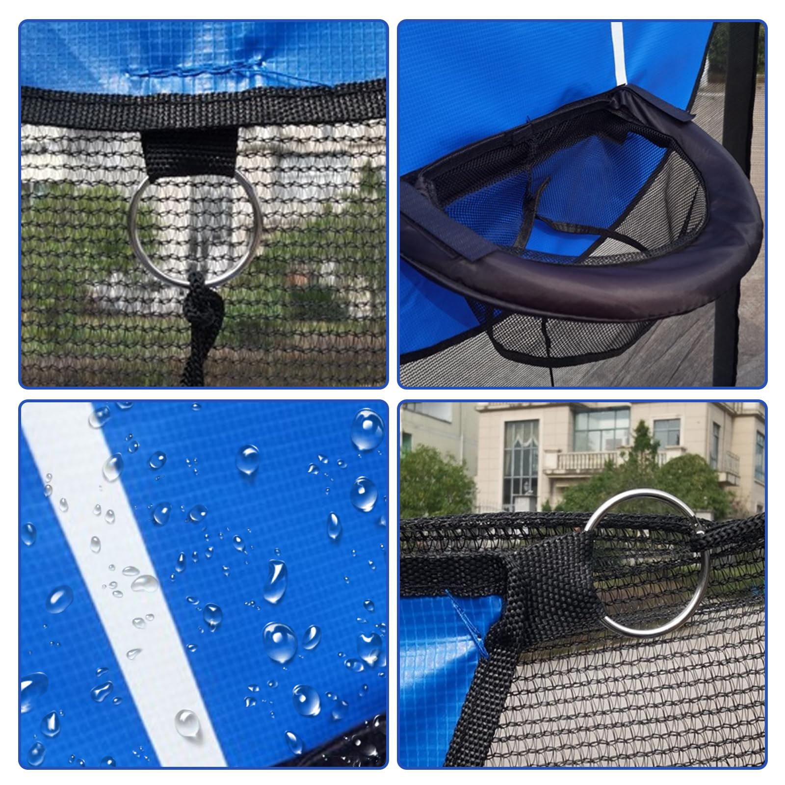 Trampolin Basketballkorb: Mini Basketballkorb mit 3 Mini Basketbällen, Basketball Set Trampolin Zubehör, Basketballkorb für Trampolin für IErwachsene Innen und Außenbereich, Blau